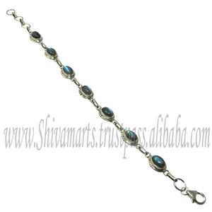 925 Sterling Silver Labradorite <b>Gemstone</b> <b>Bracelet</b> Handmade Fancy Silver Jewelry With Bezel Setting Direct From Manufacturer - Product Image 2