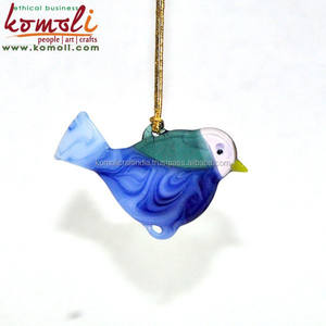 ต้นคริสต์มาสนกแก้วใสเครื่องประดับแก้วทำมือที่หรูหราสำหรับต้นไม้วันหยุดและการตกแต่งบ้านตามเทศกาล - Product Image 5