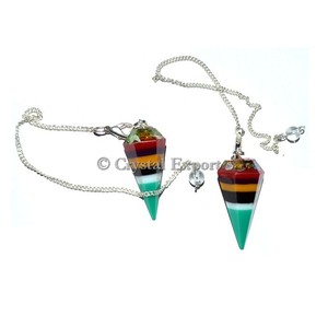 Chakra Color Layer Orgone Pendulums Supplier - Product Image 1