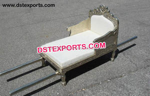 งานแต่งงาน Dulhan Palki,แต่งงาน Doli แกะสลักสีทอง,งานแต่งงานโลหะทองเหลืองเปิด Doli - Product Image 2