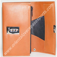 Dompet kulit asli DDDM kulit sapi dompet pelayan kustom logo emboss dompet pramugari saku koin dompet pelayan restoran