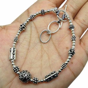 Bracelet de perles simples en argent sterling 925 de grande qualité Shri Ashapura Jewels, certifié par un tiers, bijoux de mariage et de fiançailles - Product Image 5