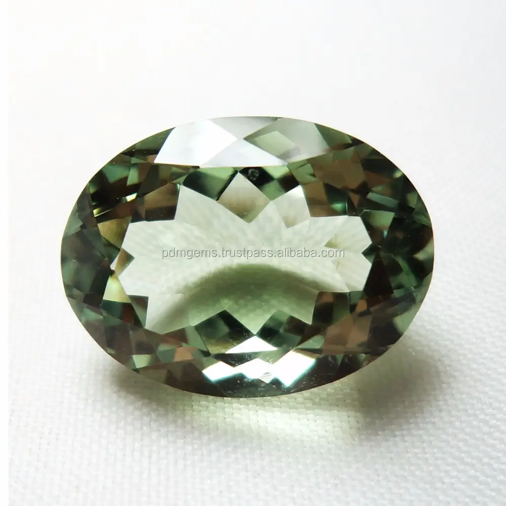 녹색 자수정 세미 귀중 한 돌 교정 느슨한 보석 고품질 면 처리 된 컷 보석 보석 브라질 녹색 자수정