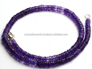 Perles rondelles Heishi à facettes, pierres précieuses naturelles, améthyste africaine, Super fines, 6 à 7MM, fil complet, 16 pouces, livraison gratuite - Product Image 2