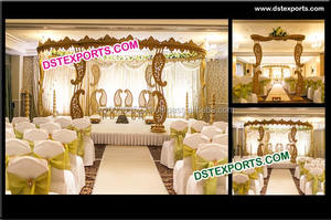 Asiatique De Fiber De Mariage Pilier Sculpté Ensemble de Scène De Scène De Mariage Indien Ensemble Moderne de Décoration De Scène De Mariage Fabricant - Product Image 4