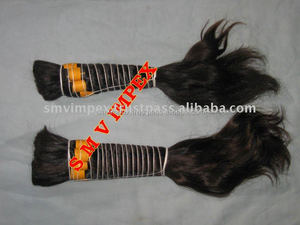 Pelo a granel de calidad, cabello humano indio ondulado y rizado y liso, sin vapor y sin ácido, pelo virgen - Product Image 4