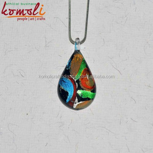 Lampworking Murano ชุดเครื่องประดับ,จี้แก้วแฮนด์เมดหลากสีพร้อมต่างหู - Product Image 2