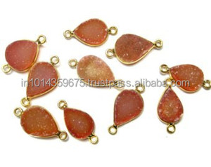 ราคาขายส่งโอปอล Druzy เชื่อมต่อหินอัญมณีชุบทองสำหรับจี้เงินเสน่ห์เครื่องประดับ - Product Image 5