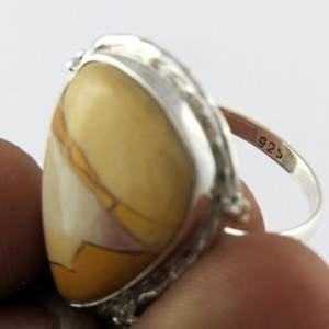 Anillo de plata de primera ley con forma de pera para mujer, sortija, plata esterlina 925, plata esterlina 925, Estilo clásico - Product Image 5