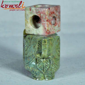 เชิงเทียนหินอ่อนแกะสลักด้วยมือจากอินเดีย - Product Image 4