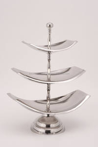 Soporte de pastel de Bodas de aluminio de 3 niveles plateado, soportes de exhibición de Metal para fiesta de boda en casa, herramientas decorativas para pasteles - Product Image 6