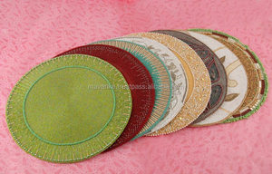 Assiette de présentation bleu marine faite à la main en métal épais pour la maison et les mariages, vaisselle de table, assiettes - Product Image 2