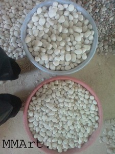 Wholesale High Shine Polished White Agate Pebbles Glossy Tumbled <b>Stones</b> for Garden Landscaping Decor - Product Image 6