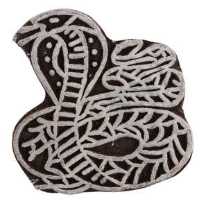 Blocs d'impression sur toile en bois en gros faits à la main en forme de serpent artisanat d'art décoratif - Product Image 1