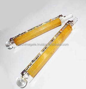 Venta al por Mayor de Cristales Curativos de Ágata Amarilla Aventurina en Barra, Productos de Cristal Curativo de Excelente Calidad - Product Image 4