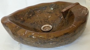 อ่างล้างหน้าลายแอมโมไนต์, อ่างล้างมือ, อ่างล้างหน้าลายฟอสซิล - Product Image 2