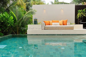 Sukabumi กระเบื้องหินธรรมชาติสระว่ายน้ำ Pedra hijau กระเบื้องภายนอกป้องกันแบคทีเรียสีเขียวสำหรับใช้งานกลางแจ้ง - Product Image 2