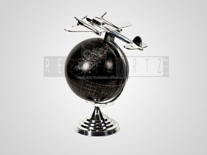 Gran Avión de Metal decorativo globo terráqueo elegante escritorio geografía Decoración - Product Image 3