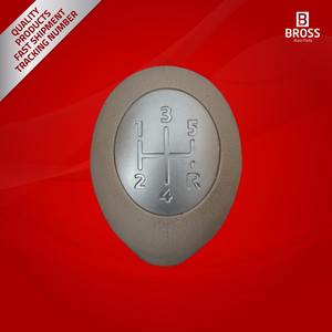 BSP545 5-Speed <b>Gear</b> Shift Stick <b>Knob</b> Beige Chrome for 8200079112 - Product Image 2