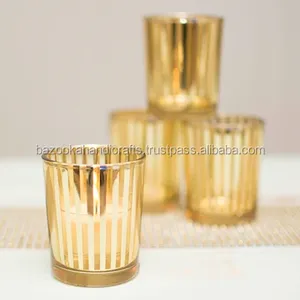 Decoratieve Bruiloft Decor Glas Votive Kandelaar Uniek Ontwerp Glas Kaars Kandelaar Houder Voor Thuis Decoraties