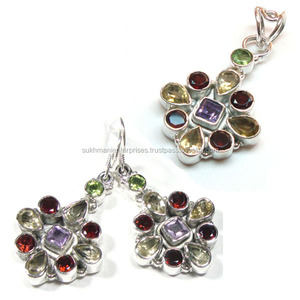 Conjunto de joyería de piedras semipreciosas de Plata de Ley 925 de alta calidad - Product Image 4