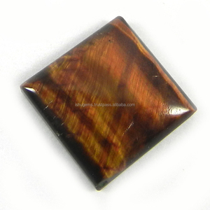 Csja — pierre précieuse naturelle, jaspe oeil de tigre, 15mm, Cabochon carré, 2.43 Gms, pour bijoux IG0787 - Product Image 1