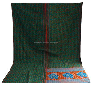 Indian Printed Kantha <b>Quilt</b> Twin Size Reversible <b>Handmade</b> Kantha Throw - Product Image 3