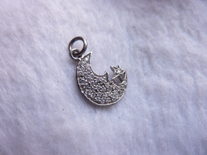 Diseño de moda Luna y Diamante Pave Ajuste Conector de plata esterlina Encontrar colgante y encanto elegante - Product Image 5