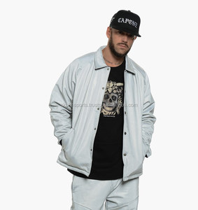 เสื้อแจ็กเก็ตบอมเบอร์แบบมีซิปใส่ได้ทั้งชายและหญิงเสื้อแจ็กเก็ตบอมเบอร์ผ้าซาตินกันน้ำไซส์ใหญ่พิเศษออกแบบโลโก้ได้ตามต้องการสำหรับฤดูหนาว - Product Image 5