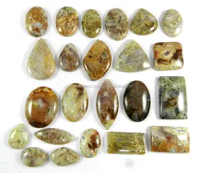 100 gms Natural Sagenite jasper 23 pcs Free form Cabochon, Polished stones for jewelry making