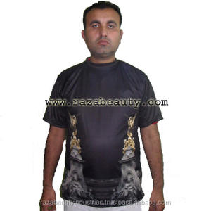 T-shirt en coton de haute qualité Impression par sublimation Respirant O-Neck Compression Plus Size Caractéristiques Solid Pattern Jersey Spandex Back - Product Image 3