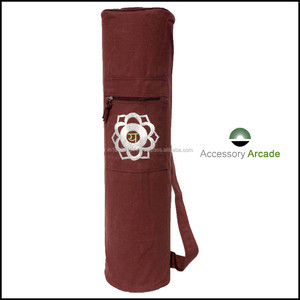 กระเป๋าเสื่อโยคะปักจักระเดียวมีซิปผู้ผลิตอินเดียที่ไม่ซ้ำกัน - Product Image 4