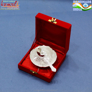 Flower design silver plated bowls Indian <b>wedding</b> <b>favor</b> Diwali gifts <b>wedding</b> gift for guest - Product Image 3