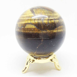 Esferas de ojo de tigre naturales al por mayor, bolas de cristal, esferas de piedras preciosas pulidas de roca natural, lote al por mayor. - Product Image 2