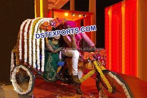Grand Bride & Groom Entrée sur Auto Rickshaw Meilleure décoration Groom Entrée Buggy Hindu Mariage Rickshaw pour Bridel Australie - Product Image 5