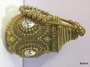 H4114 Handmade Metal Clutch Square Purse Ladies Gold <b>Silver</b> Evening Party Stone Beaded Cross-Body Shoulder Strap Online Shopping - Product Image 5