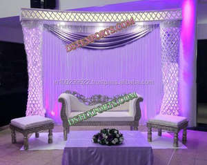 Nueva boda Royal Crystal Stage Modern Wedding Stages Crystal Wedding Stages Trending Stage Decor Setup Australia Setup Decor - Product Image 3