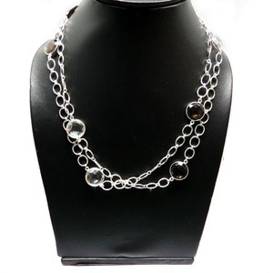 Collier tendance en argent plaqué avec pendentif en cristal de quartz fumé, signe du zodiaque étoile – Bijou pour femme/enfant/unisexe, idéal pour les fêtes - Product Image 6