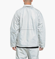 Chaqueta de entrenador de bombardero con cremallera ajustada unisex logotipo personalizado moda invierno cuero satén impermeable talla grande venta al por mayor de punto
