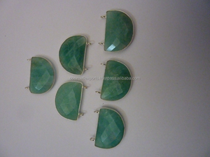 Amazonite ขั้วต่อรูปพระจันทร์ครึ่งเสี้ยว D เครื่องประดับชุบโรเดียมเงิน925สำหรับงานปาร์ตี้ - Product Image 5