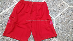 Shorts de softball personnalisés gris, rouge, noir - Product Image 3