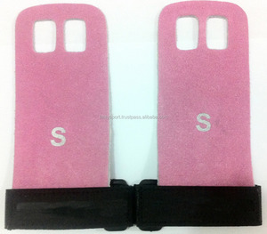 Empuñaduras de mano de cuero para gimnasia, empuñaduras de ajuste cruzado con soporte de muñeca, protección de palma completa, levantamiento de pesas, ups, Deadlift - Product Image 4