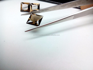 Pierre naturelle de quartz fumé de forme carrée de coupe de princesse de 10*10mm - Product Image 5