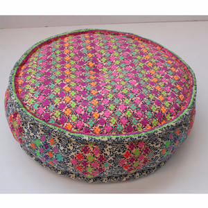 Siège de salon, magnifique broderie indienne, pochette de tabouret, oreiller fait à la main, 1 pièce, nouvelle collection 2022 - Product Image 1