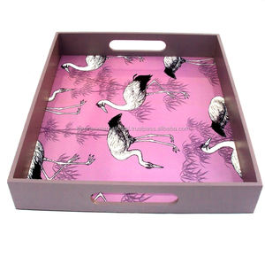 Vente en gros Plateau de service personnalisé imprimé en rectangle Plateau de mariage élégant et écologique recyclable pour hôtel et fête - Product Image 3