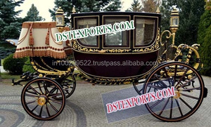 Carruaje tirado por caballos negros de Royal School, cochecitos de boda de Material metálico, Buggies del fabricante a la venta - Product Image 4