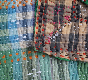 Ethnic Wholesale Kantha <b>Throw</b> Vintage Reversible <b>Indian</b> Rali Gudri - Product Image 1