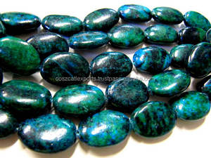 Cuentas Sueltas de Cristal de Crisocola Natural de 8mm, Color Verde Azul Celeste, Certificadas por Terceros, Origen India, para Joyería - Product Image 3