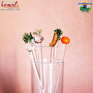 Custom Boro Glass Swizzle Sticks Agitadores de café y bebidas hechos a mano para bares, uso doméstico, regalos y accesorios únicos para bebidas - Product Image 5