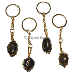 พวงกุญแจหินบลูออนิกซ์ขัดเงา & พวงกุญแจคริสตัล Crystalexport.com รุ่น Tmbl-Key-048 ผลิตในอินเดีย - Product Image 3